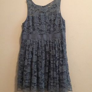A light blue dress